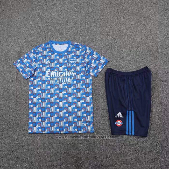 Fato de Treino Arsenal Manga Curta 2022-2023 Azul - Calcas Curta